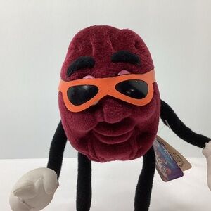 Applause California Raisins Plush Conga Dancer Vintage 1987 Glasses Grapes Fruit